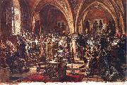 Jan Matejko The First Sejm in leczyca. Recording of laws. A.D. 1182. Sweden oil painting artist
